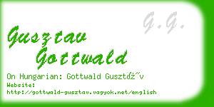 gusztav gottwald business card